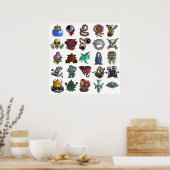 Terrarias All Boss Poster (Küche)