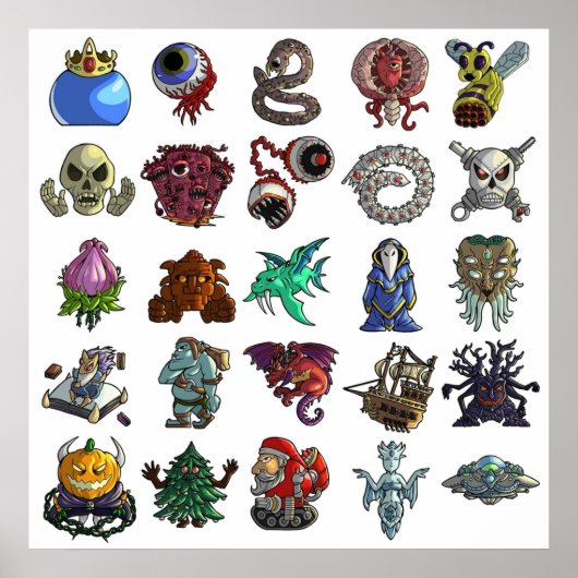 Terrarias All Boss Poster (Vorne)