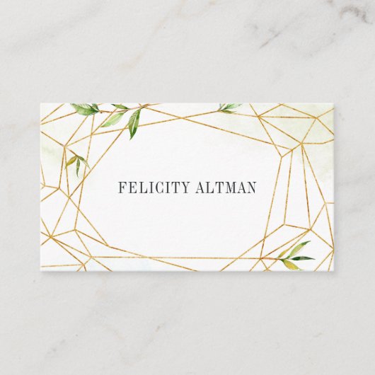 Terrarium | Botanisch geometrisch Visitenkarte (Vorderseite)