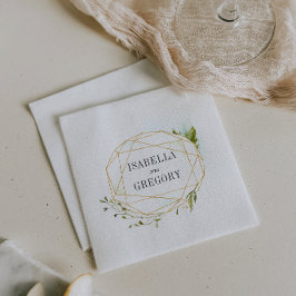 Terrarium | Botanische Personalisierte Hochzeit Serviette