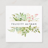 Terrarium | Botanischer QR-Code Quadratische Visitenkarte (Vorderseite)