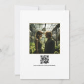 Terrarium Garden Wedding Foto und QR Code Einladung (Rückseite)