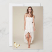 Terrarium Geometric Frame Butterfly Foto Sweet 16 Einladung (Rückseite)