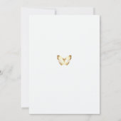 Terrarium Geometric Frame Gold Blue Brautparty Einladung (Rückseite)