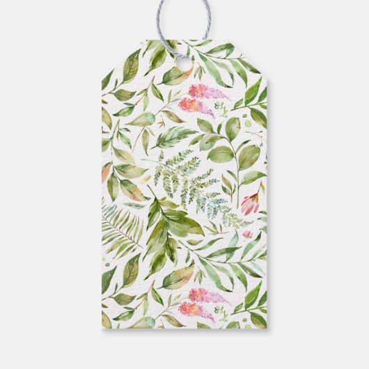 Terrarium Geometric Watercolor-Gastgeschenk Hochze Geschenkanhänger (Rückseite)