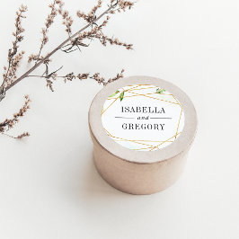 Terrarium | Grüne Botanische Hochzeit Runder Aufkleber