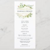 Terrarium-Hochzeitsfeier Programm (Vorderseite)