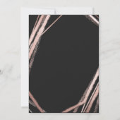 Terrarium Rose Gold Geo Linear Border Chic Wedding Einladung (Rückseite)