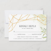 Terrarium RSVP Card mit Entree Choice Karte (Vorderseite)
