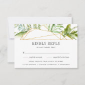 Terrarium RSVP Card mit Entree Choice Karte (Vorderseite)