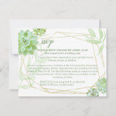 Terrarium Succulent Wedding RSVP & Unterkünfte (Vorderseite)