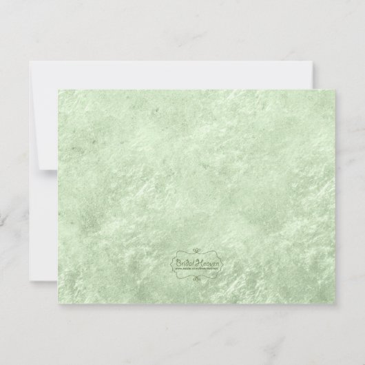 Terrarium Succulent Wedding RSVP & Unterkünfte (Rückseite)