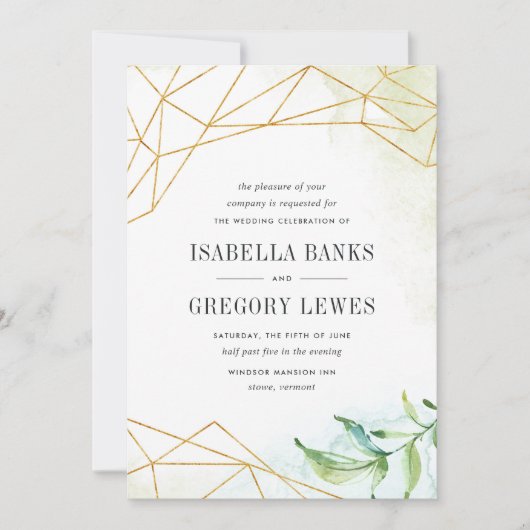 Terrarium Wedding Einladung (Vorderseite)