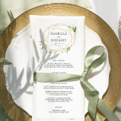 Terrarium Wedding Menu Card Menükarte