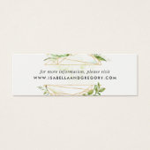 Terrarium Wedding Website Cards | Mini (Vorderseite)