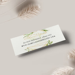 Terrarium Wedding Website Cards | Mini