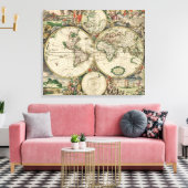 Terrarum Orbis Tabula Leinwanddruck (Insitu (Wohnzimmer))