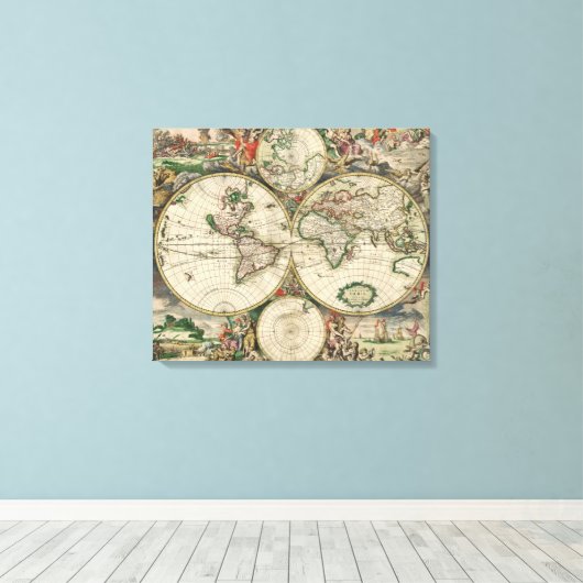 Terrarum Orbis Tabula Leinwanddruck (Insitu (Holzboden))