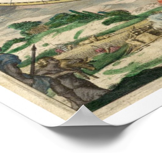 Terrarum Orbis Tabula Poster (Ecke)