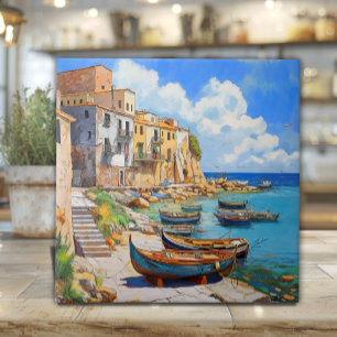 Terrasini Sizilien Fliesen Kunst – Fischerboote & 