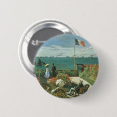 Terrasse am Meer von Claude Monet Button (Vorne & Hinten)