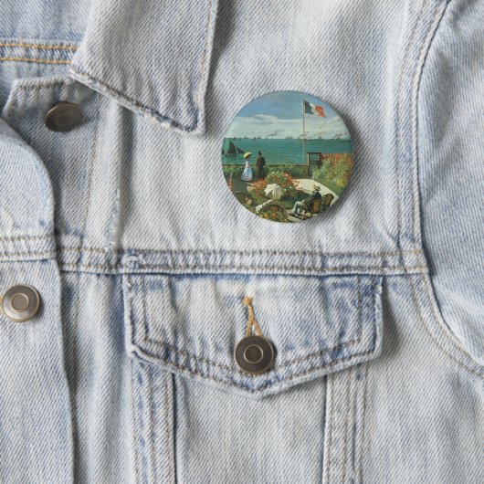 Terrasse am Meer von Claude Monet Button (Beispiel)