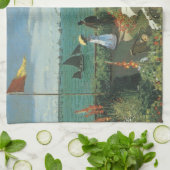 Terrasse am Meer von Claude Monet Geschirrtuch (Gefaltet)