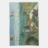 Terrasse am Meer von Claude Monet Geschirrtuch (Vertikal)