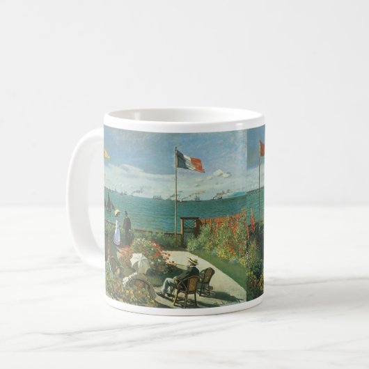 Terrasse am Meer von Claude Monet Kaffeetasse (Vorderseite Links)