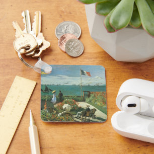 Terrasse am Meer von Claude Monet Schlüsselanhänger