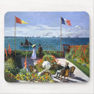 Terrasse bei Sainte Adresse, Claude Monet Mousepad