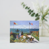 Terrasse bei Sainte Adresse, Claude Monet Postkarte (Stehend Vorderseite)