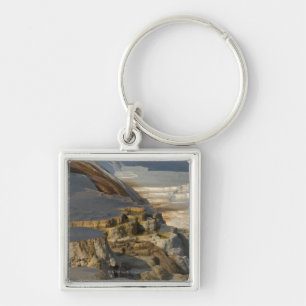 Terrasse-Berg bei Mammoth Hot Springs Schlüsselanhänger