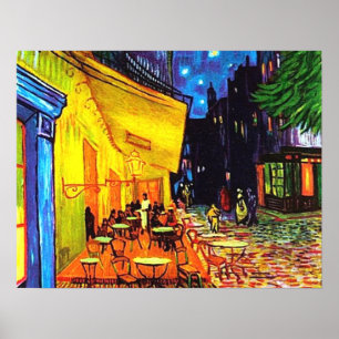 Terrasse Café Terrace on Night Painte Vincent van  Poster