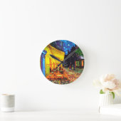Terrasse Café Terrace on Night Painte Vincent van Runde Wanduhr (Zuhause)