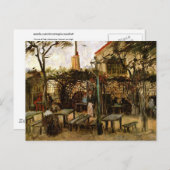 Terrasse des Cafe Montmartre (F238)Van Gogh Fine A Postkarte (Vorne/Hinten)
