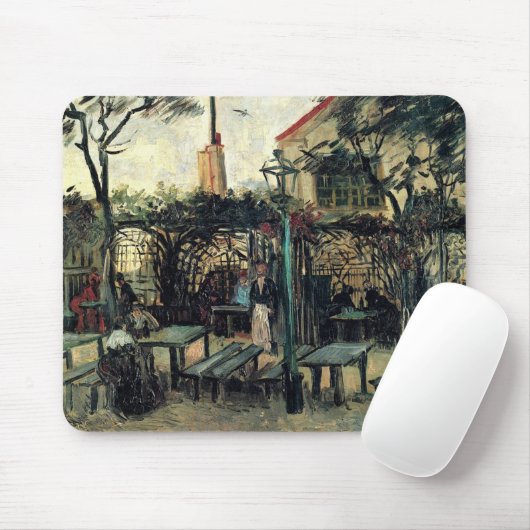 Terrasse des Cafés am Montmartre La Guinguette Mousepad (Mit Mouse)