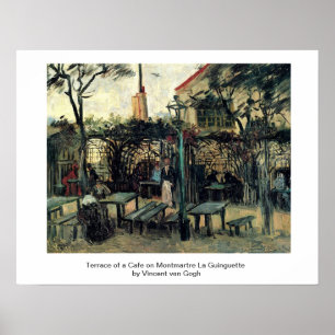 Terrasse des Cafés am Montmartre La Guinguette Poster