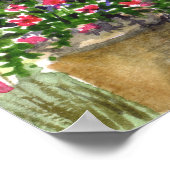 Terrasse des Manor House in Heslington York Poster (Ecke)