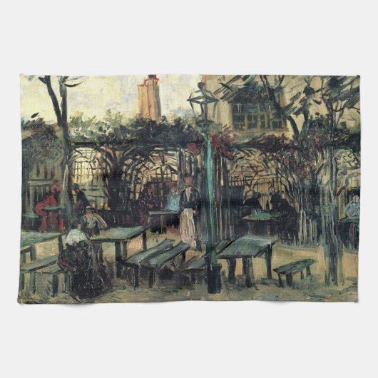 Terrasse eines Cafés, Montmartre von Vincent van G Geschirrtuch (Horizontal)