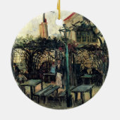 Terrasse eines Cafés, Montmartre von Vincent van G Keramik Ornament (Hinten)