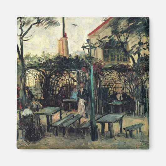 Terrasse eines Cafés, Montmartre von Vincent van G Magnet (Vorne)