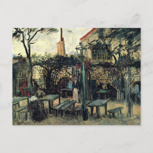 Terrasse eines Cafés, Montmartre von Vincent van G Postkarte