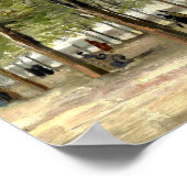 Terrasse in Luxembourg Gardens (1886) Van Gogh Art Poster (Ecke)