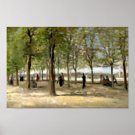 Terrasse in Luxembourg Gardens (1886) Van Gogh Art Poster