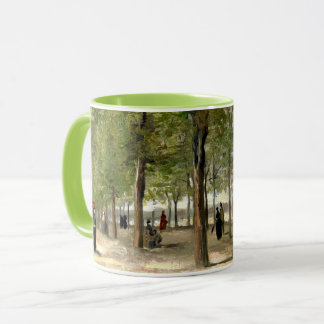 Terrasse in Luxembourg Gardens (1886) Van Gogh Art Tasse