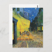 Terrasse Vincent van Goghs CAF nachts Postkarte (Vorne/Hinten)