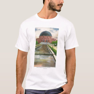Terrazo Promenaden-Ansicht von Adler Planetarium T-Shirt
