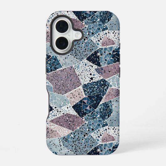 Terrazzo Abstract Design iPhone 16 Hülle (Rückseite)