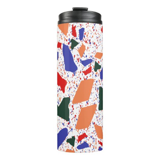 Terrazzo Abstrakt Art Bold Pattern Thermosbecher (Vorderseite)
